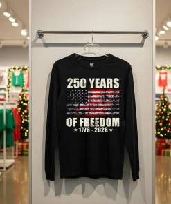 250 Years Of Freedom 1776 2026 American Flag retro T funy colorful t-shirt