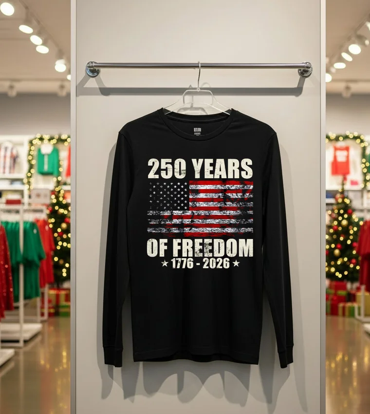 250 Years Of Freedom 1776 2026 American Flag Retro T - back-t-shirt 250 Years Of Freedom 1776 2026 American Flag Retro T Back T Shirt