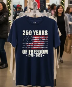 250 Years Of Freedom 1776 2026 American Flag retro T funy colorful t-shirt