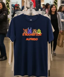 5 Noches Con Alfredo Navy T Shirt 1