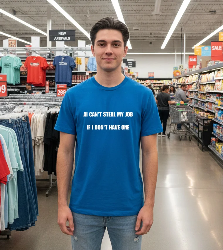 Ai Can T Steal My Job If I Don T Have One - blue-t-shirt Ai Can T Steal My Job If I Don T Have One Blue T Shirt
