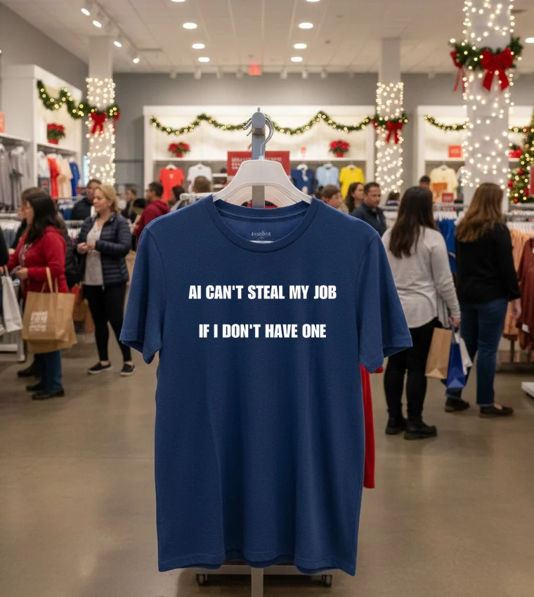 Ai Can T Steal My Job If I Don T Have One - navy-t-shirt Ai Can T Steal My Job If I Don T Have One Navy T Shirt
