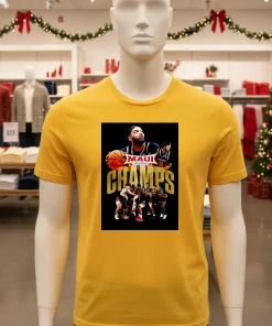 Auburn Tigers Maui Invitational Champions 2024   Yellow T Shirt