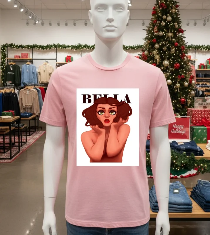 Bella Art From Rocky Flintstone   Pink T Shitr