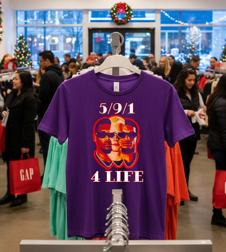 Bengals Brews Tiger 5 9 1 4 Life T - purple-t-shirt Bengals Brews Tiger 5 9 1 4 Life T Purple T Shirt