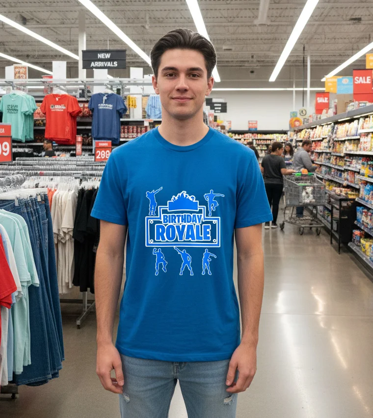 Birthday Royale - blue-t-shirt Birthday Royale Blue T Shirt