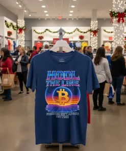 Bitcoin Hold The Line Freedom isn t always on time funy colorful t-shirt