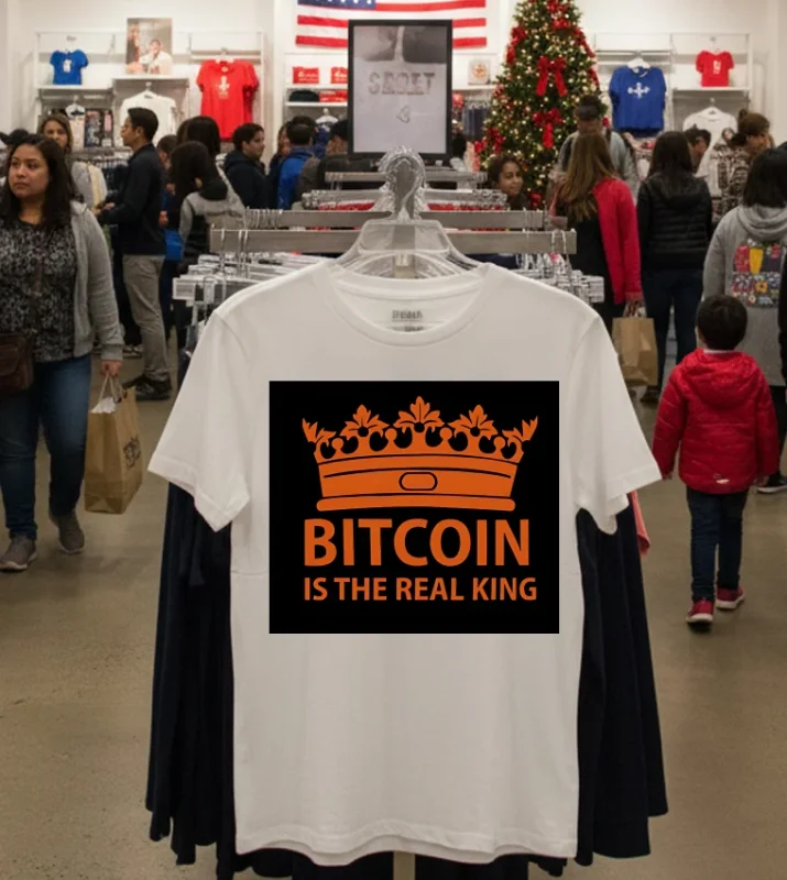 Bitcoin Is The Real King   White T Shirt