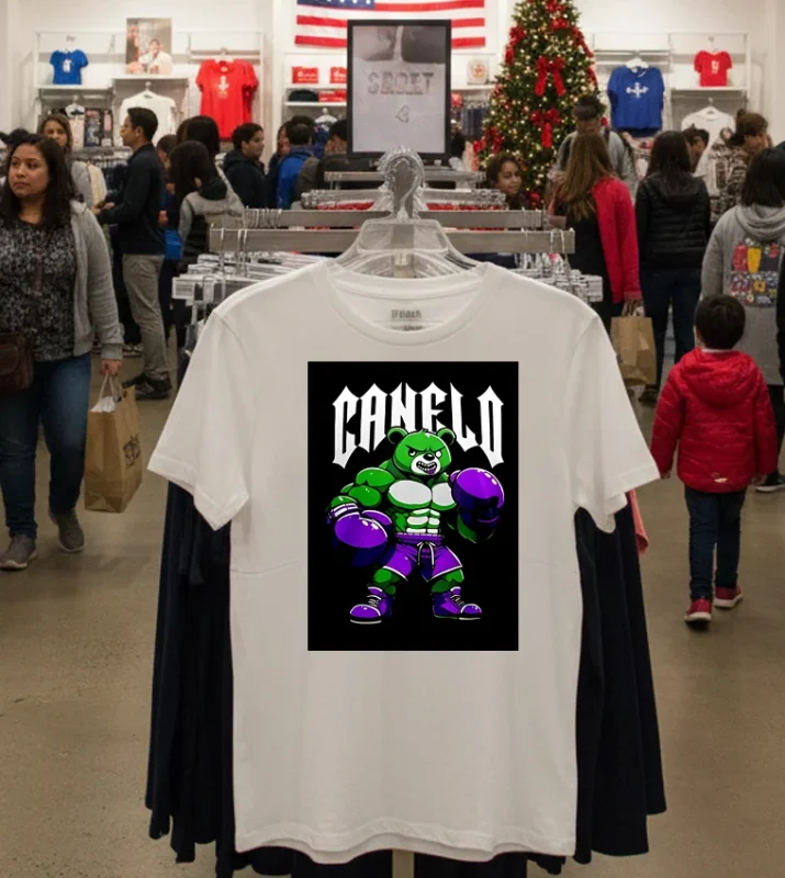 Canelo Bear Jab Or Treat Boxing   White T Shirt