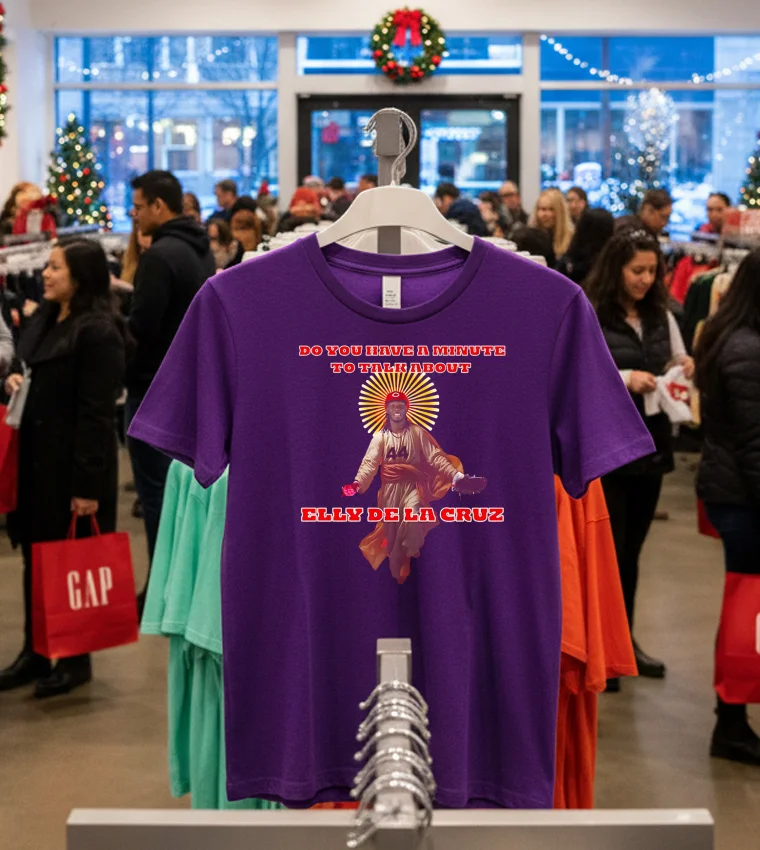 Cincinnati Reds Elly Christ La Cruz Do You Have A Minute To Talk About - purple-t-shirt Cincinnati Reds Elly Christ La Cruz Do You Have A Minute To Talk About Purple T Shirt