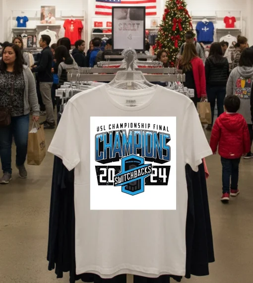 Colorado Springs Switchbacks Fc Usl Championship Final Champions 2024   White T Shirt