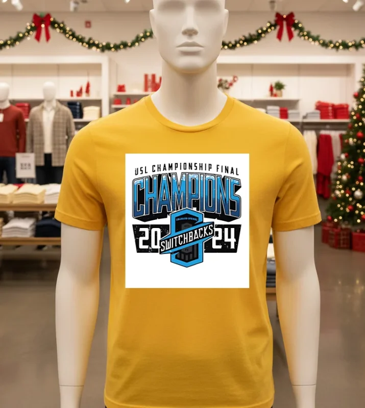 Colorado Springs Switchbacks Fc Usl Championship Final Champions 2024   Yellow T Shirt