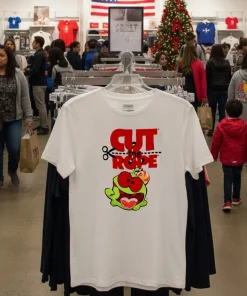 Cut The Rope Om Nom video games funy colorful t-shirt