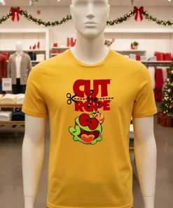 Cut The Rope Om Nom video games funy colorful t-shirt