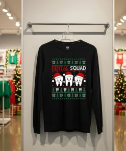 Dental Squad Funny Christmas Dentist funy colorful t-shirt