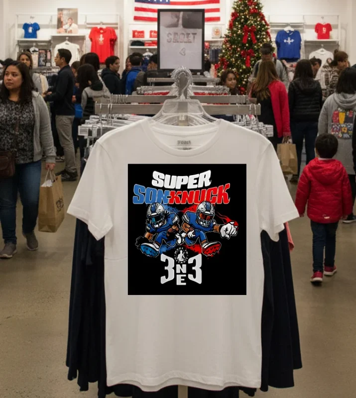 Detroit Lions X Knuckles Super Sonknuck Special Edition 2024   White T Shirt