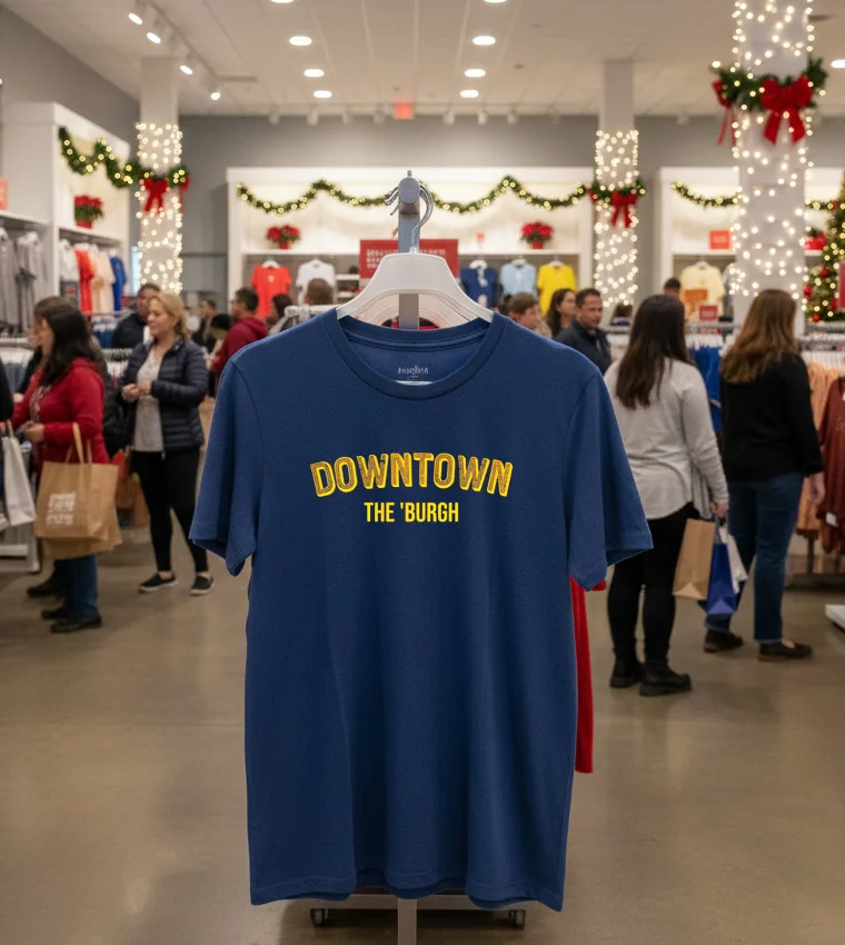 Downtown The Burgh - navy-t-shirt Downtown The Burgh Navy T Shirt