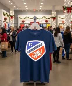 Fc Cincinnati Logo   Navy T Shirt