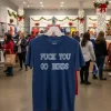 Fuck You Go Bird Navy T Shirt