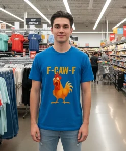 Funny F Caw F Chicken T   Blue T Shirt