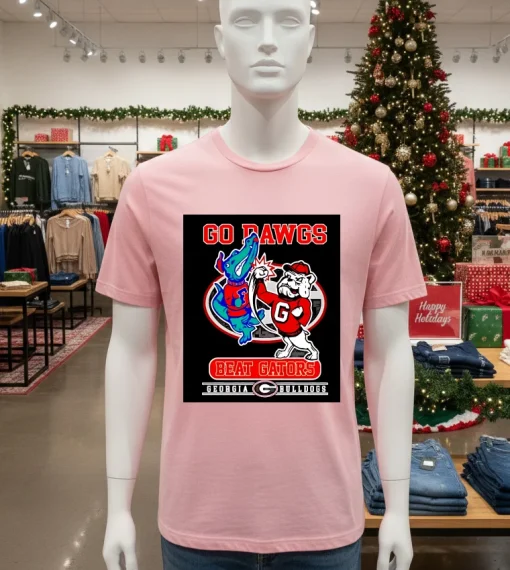 Georgia Bulldogs Go Dawgs Beat Florida Gators 2024   Pink T Shitr
