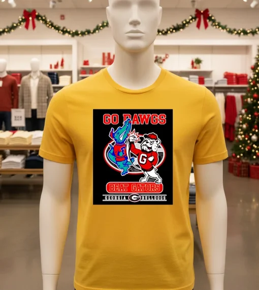 Georgia Bulldogs Go Dawgs Beat Florida Gators 2024   Yellow T Shirt