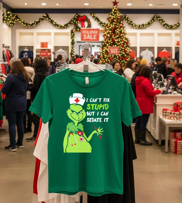 Get Festive With Our Retro Grinch Perfect Holiday Christmas Attire - green-t-shirt Get Festive With Our Retro Grinch Perfect Holiday Christmas Attire Green T Shirt