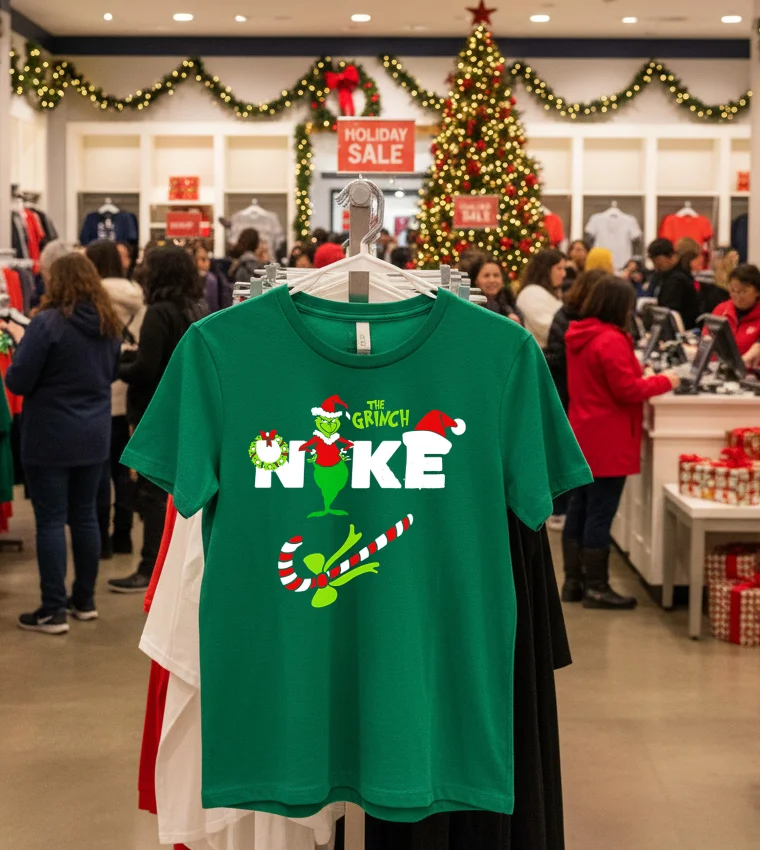 Get Festive With The Grinch Christmas - green-t-shirt Get Festive With The Grinch Christmas Green T Shirt