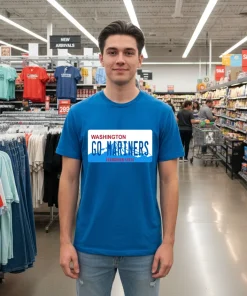 Go Mariners License Plate Washington Seattle Mariners Baseball funy colorful t-shirt