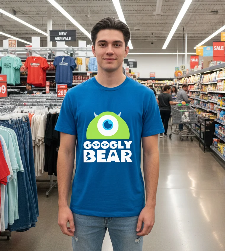 Googly Bear And Schmoopsie Poo Couple - blue-t-shirt Googly Bear And Schmoopsie Poo Couple Blue T Shirt