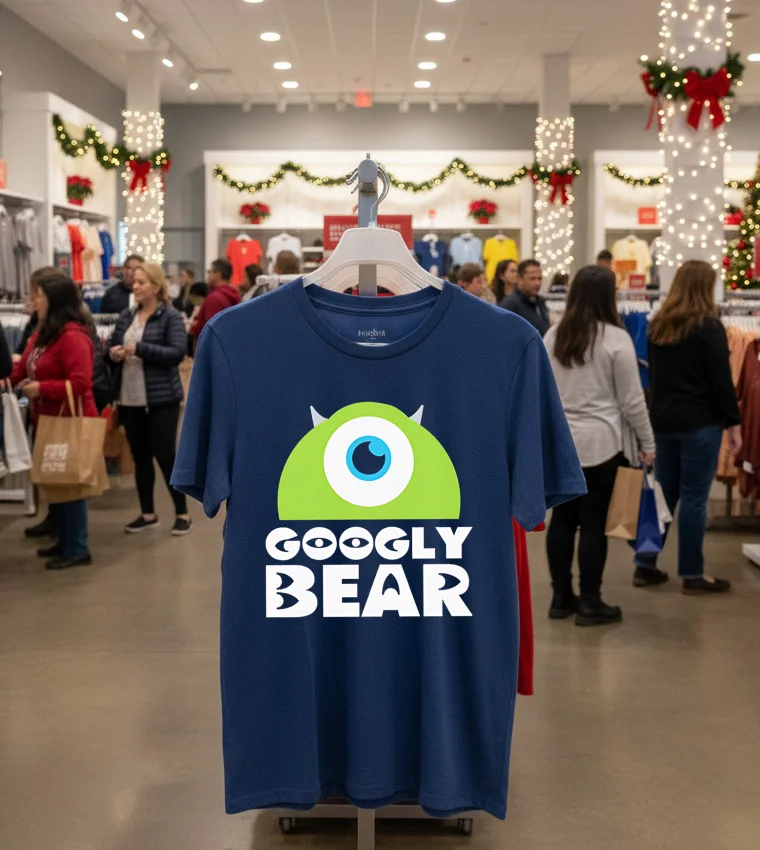 Googly Bear And Schmoopsie Poo Couple - navy-t-shirt Googly Bear And Schmoopsie Poo Couple Navy T Shirt