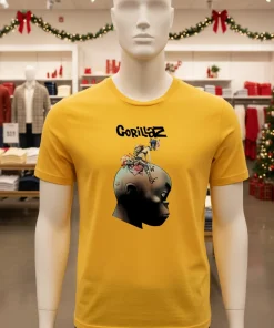 Gorillaz Plastic Beach   Yellow T Shirt
