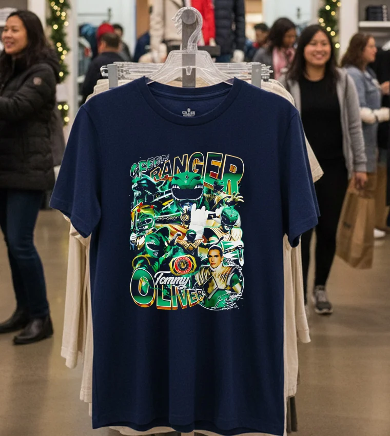 Green Ranger Tommy Oliver Superman Graphic - navy-t-shirt Green Ranger Tommy Oliver Superman Graphic Navy T Shirt