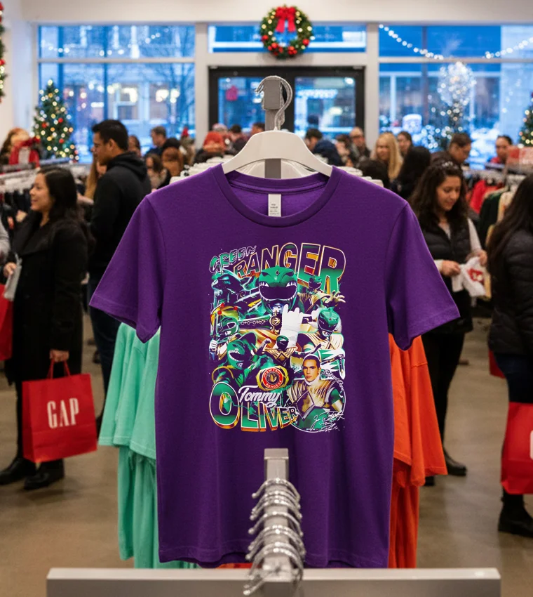 Green Ranger Tommy Oliver Superman Graphic - purple-t-shirt Green Ranger Tommy Oliver Superman Graphic Purple T Shirt