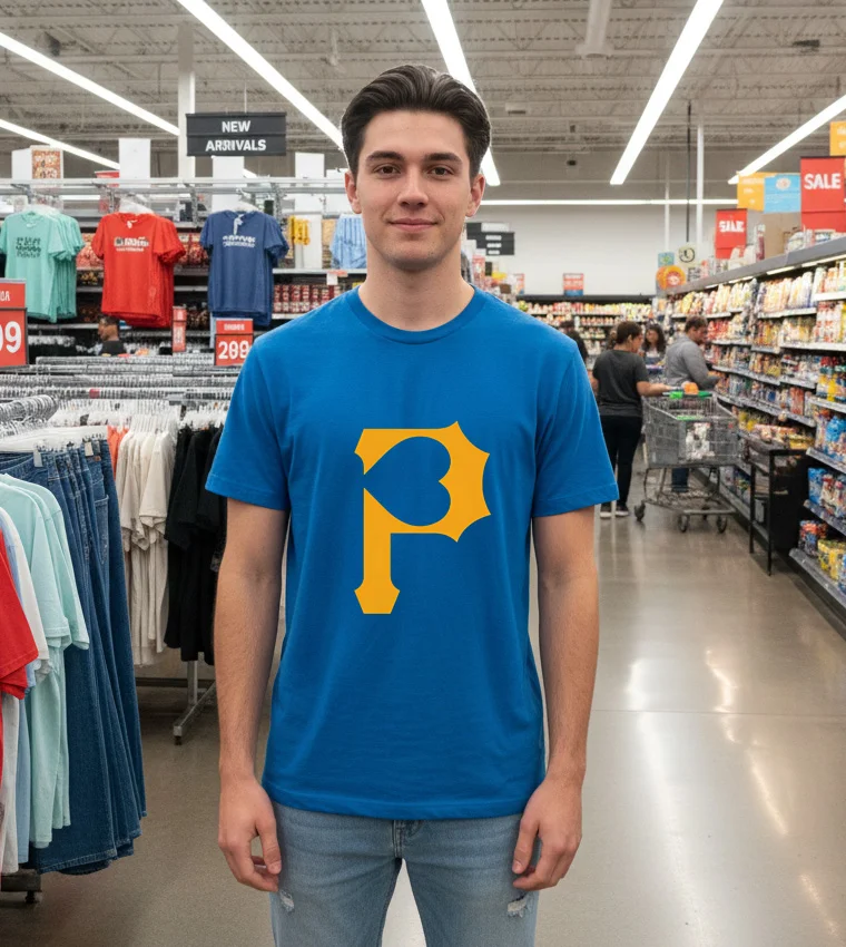 Heart Of Pittsburgh - blue-t-shirt Heart Of Pittsburgh Blue T Shirt