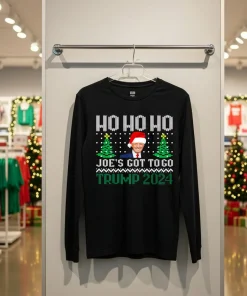 Ho Ho ho Joe s got to go Trump 2024 Christmas funy colorful t-shirt