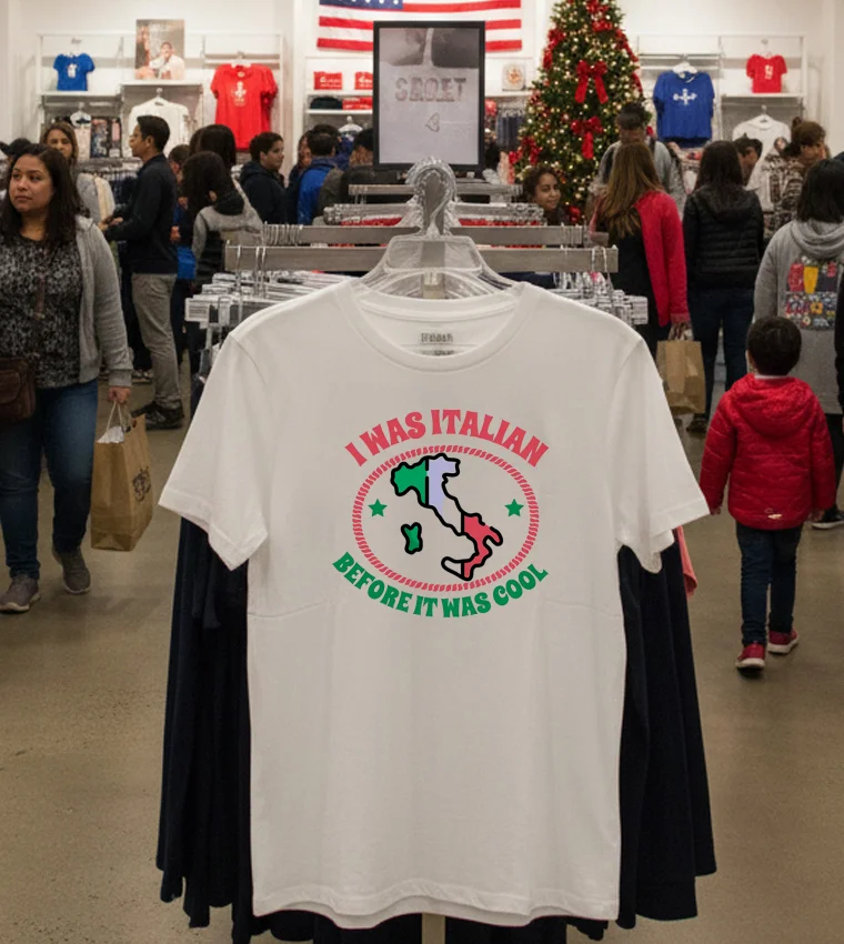 I Was Italian Before It Was Cool Map T - white-t-shirt I Was Italian Before It Was Cool Map T White T Shirt