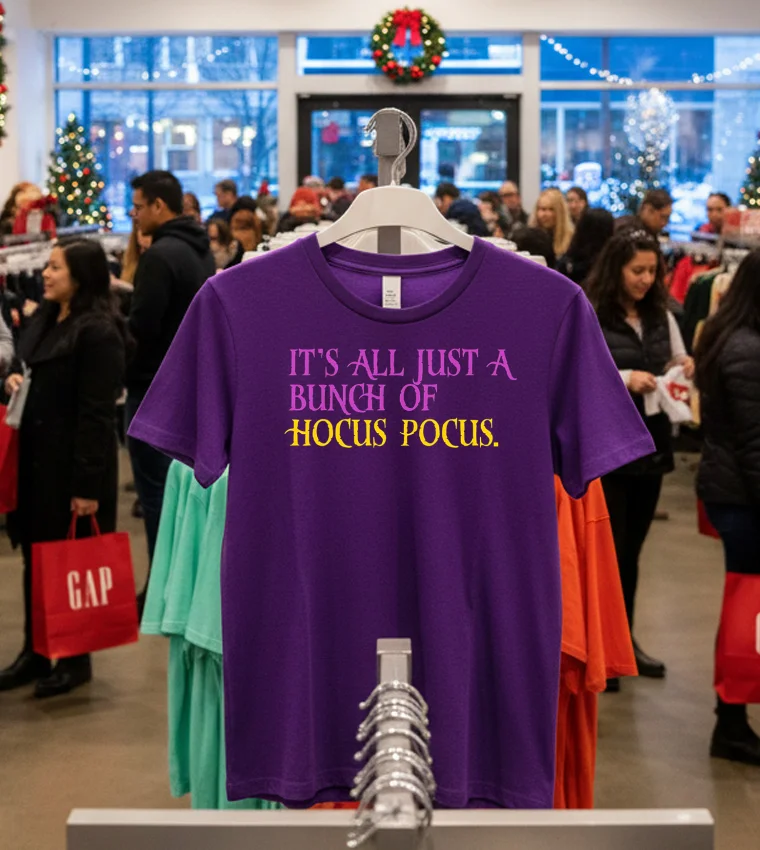 It S All Just A Bunch Of Hocus Pocus Halloween - purple-t-shirt It S All Just A Bunch Of Hocus Pocus Halloween Purple T Shirt
