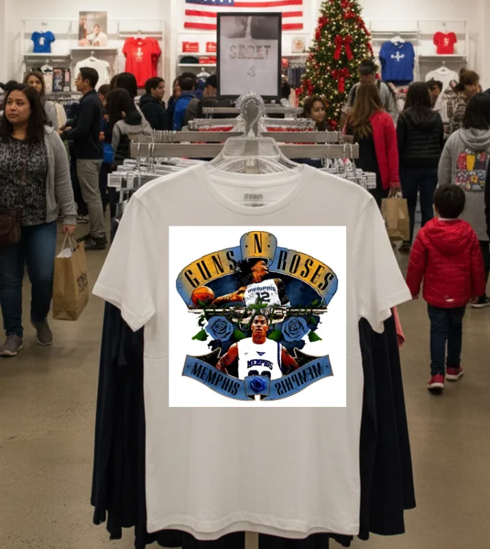 Ja Morant And Derrick Rose Memphis Graphic Retro   White T Shirt