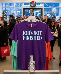 Job S Not Finished   Purple T Shirt