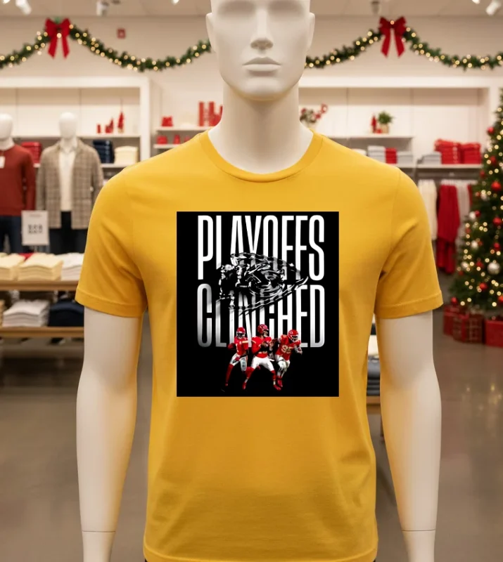 Kc Chiefs Kingdom Playoffs Clinched 2024   Yellow T Shirt