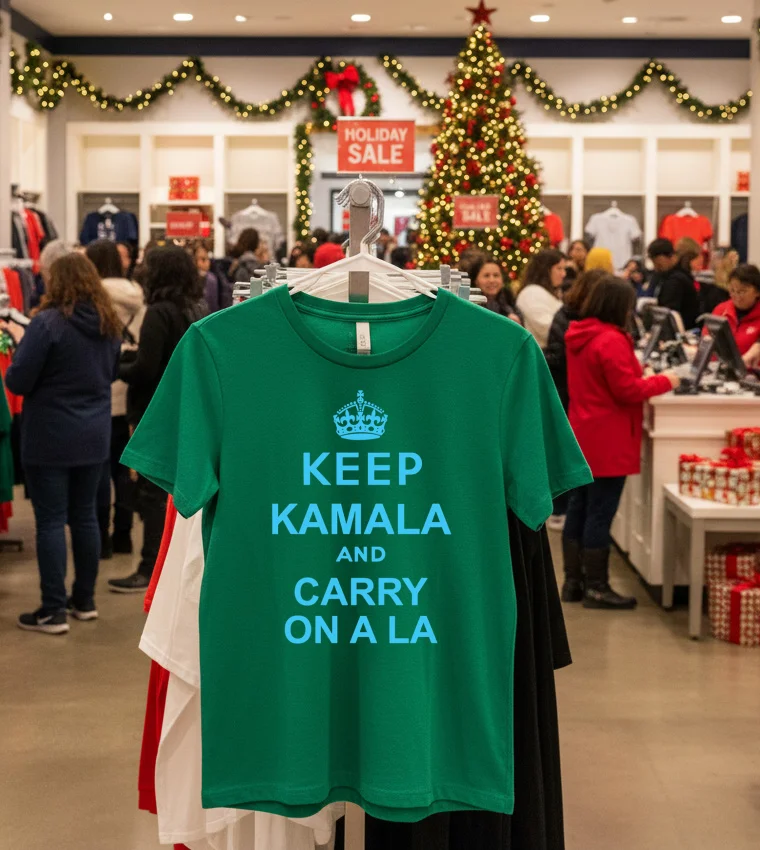 Keep Kamala And Carryon A La - green-t-shirt Keep Kamala And Carryon A La Green T Shirt