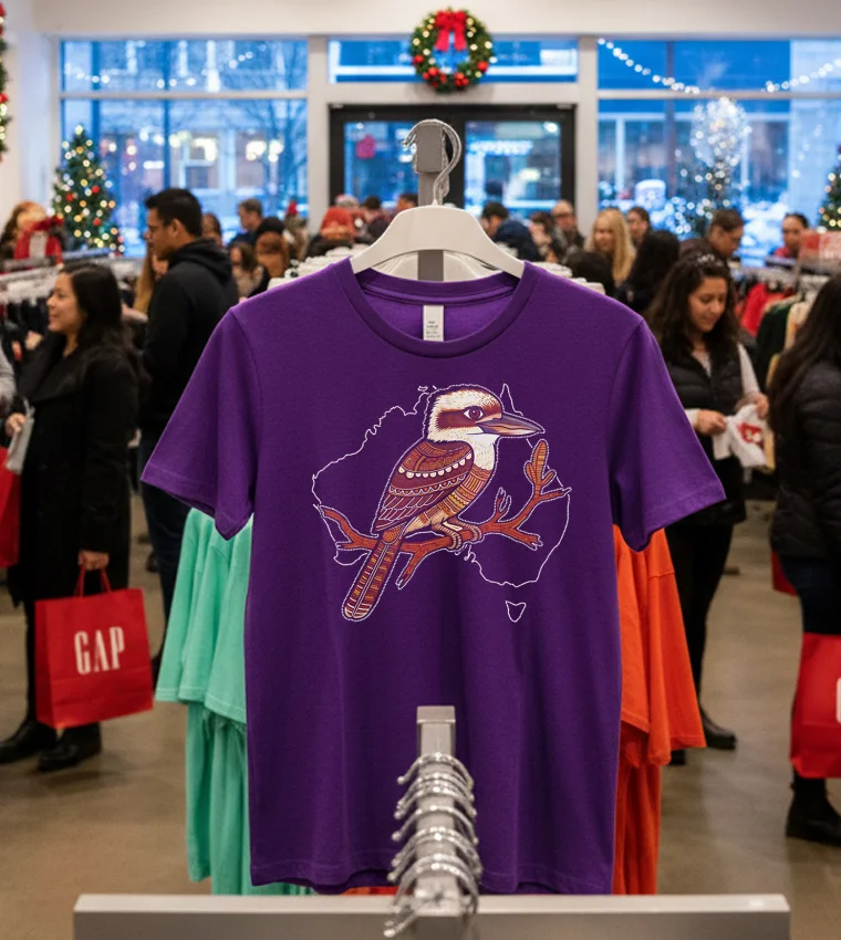 Kookaburra Boxy Laughing Joker T - purple-t-shirt Kookaburra Boxy Laughing Joker T Purple T Shirt