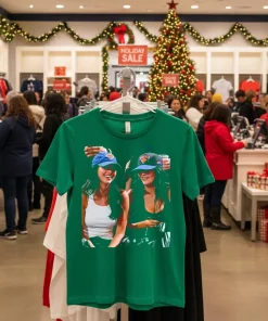 Kylie And Kendall Hat New York Knicks Photo   Green T Shirt