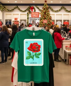 La Rosa Mexican Lottery Card Game funy colorful t-shirt