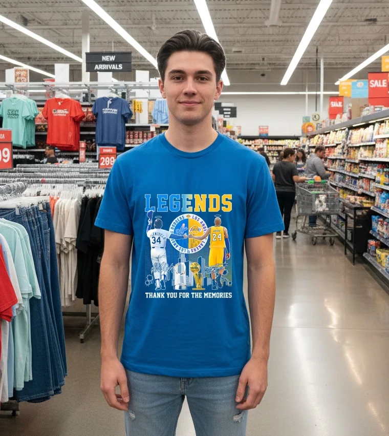 Legends Los Angeles Dodgers Thank You For The Memories - blue-t-shirt Legends Los Angeles Dodgers Thank You For The Memories Blue T Shirt