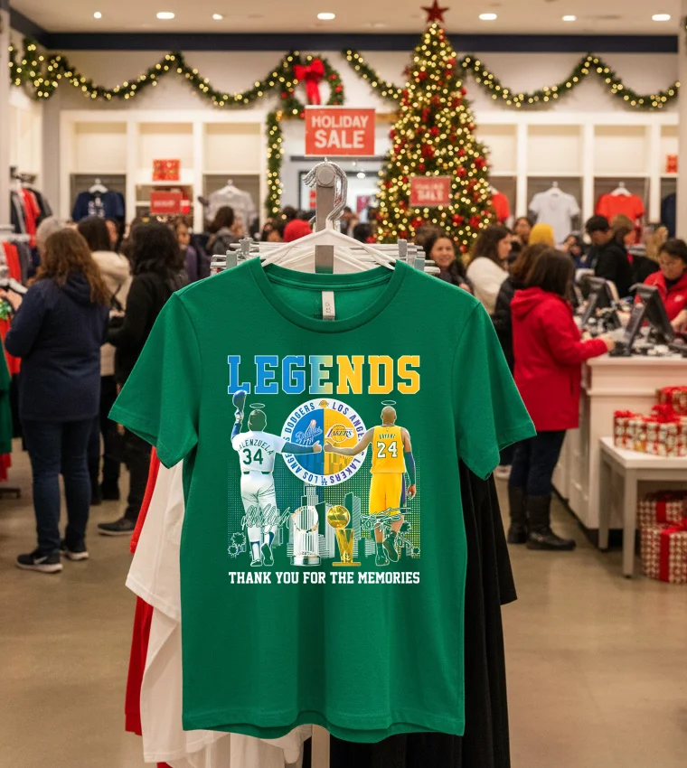 Legends Los Angeles Dodgers Thank You For The Memories - green-t-shirt Legends Los Angeles Dodgers Thank You For The Memories Green T Shirt