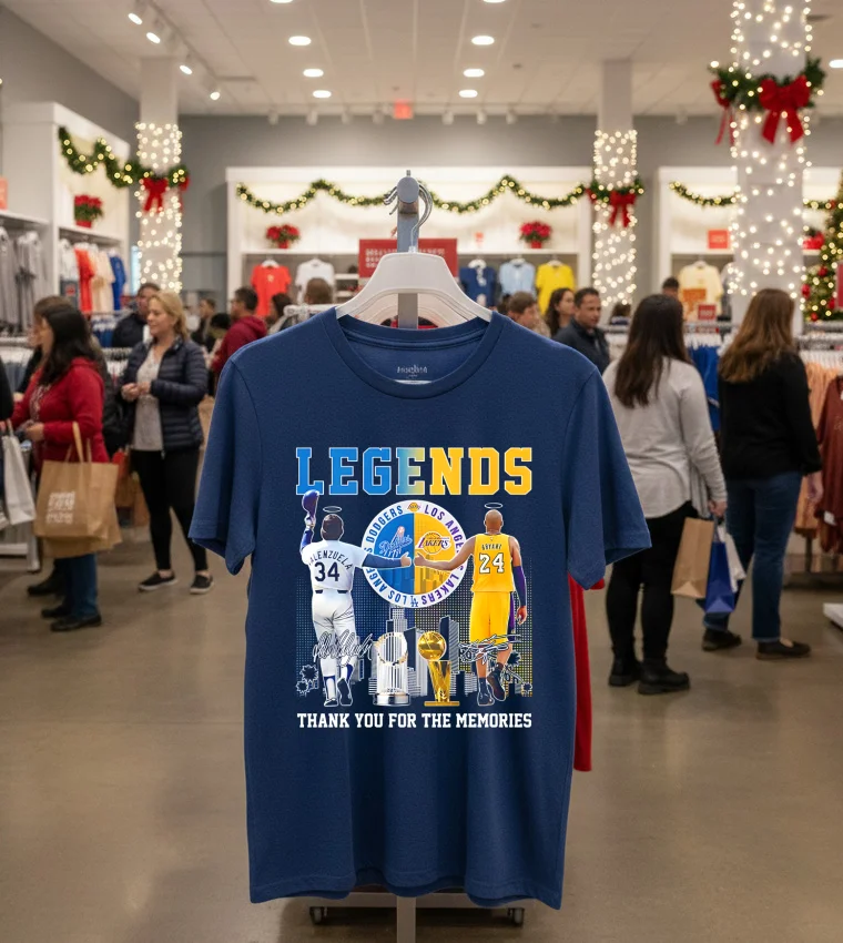 Legends Los Angeles Dodgers Thank You For The Memories - navy-t-shirt Legends Los Angeles Dodgers Thank You For The Memories Navy T Shirt