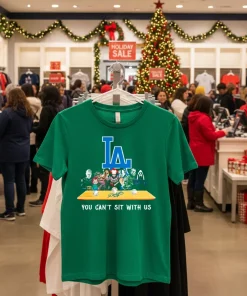 Los Angeles Dodgers You Can T Sit With Us Horror   Green T Shirt