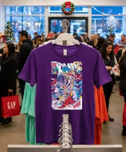 Marvel X Men Wolverine Vs Omega At The Hands Of Omega Red Graphic   Purple T Shirt